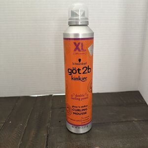 Schwarzkopf got2b Kinkier Gloss n Define Curling Mousse XL 9.6 Oz Double Power